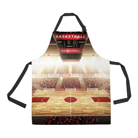 Basketball Arena Unisex Adjustable Bib Apron With Pockets For Commerci ...