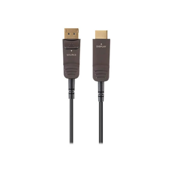 Monoprice DisplayPort to HDTV Cable - 50 Feet, 4K@60Hz, AOC, Transmits Up To 100 Feet, Ultra Slim Design, Dynamic HDR - SlimRun AV Series