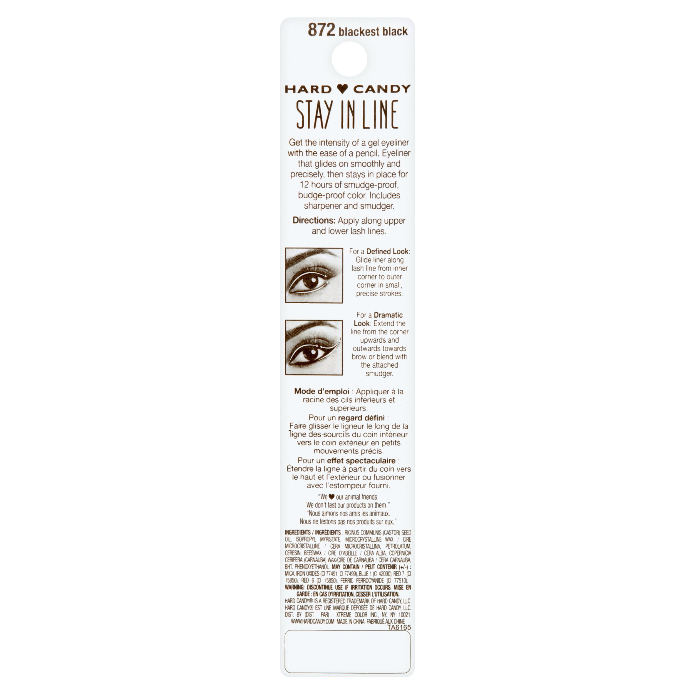 Hard Candy Stay in Line 872 Blackest Black 12hr Mechanical Gel Eyeliner, 0.01 oz