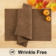 thumbnail image 5 of decorUhome Placemats Set of 4 - Cotton Linen Blend Washable Heat Resistant Dining Table Mats, Brown, 13" x 19", 5 of 7