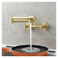thumbnail image 1 of Brass Pot Filler Faucet 2 Holes Wall Mount Folding Kitchen Faucet Hot And Cold Mixer Faucet 3 Handles Tap ,bar Laundry RV Farmhouse, 1 of 7