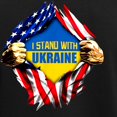 thumbnail image 3 of CafePress - I Stand With Ukraine Support Ukraine Flag Pajamas - Women's Short Sleeve Print T-Shirt and Pants Dark Cotton Pajama Set, 3 of 7