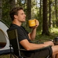 thumbnail image 6 of Outdoor Cup Portable Travel Mug for Camping Hiking Picnic Reusable Coffee Tea Cup with Hanging Handle Food Safe PP Material Shatter Resistant Dishwasher Safe （Yellow）, 6 of 7