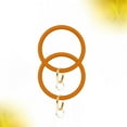 thumbnail image 3 of 2 piezas pulsera de silicona círculo grande pulsera pulsera llavero anillo llave colgante accesorios para mujeres damas (naranja), 3 of 5