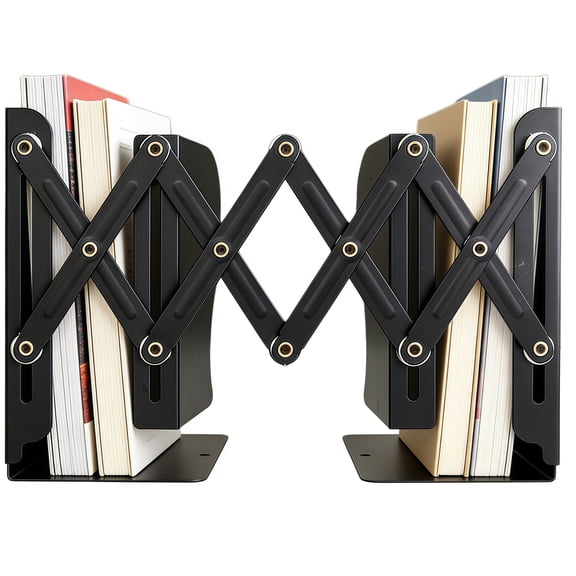 Creative Expandable Book Display Stand in White for Student Desks and Home