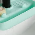 thumbnail image 2 of (Light Blue) Faucet Splash-proof Drain Rack Kitchen Rag Sponge Wipe Drain Storage Rack, 2 of 13