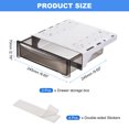 thumbnail image 2 of Unique Bargains Under Desk Drawer, 2Pcs - Plastic Self-Adhesive Slide Out Stationery Storage for Office Home (Black, 245x245 MM), 2 of 6
