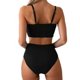 thumbnail image 4 of Trajes de baño para mujer, Trajes de baño para mujer Traje de baño de mujer con abertura, cintura alta, color liso, traje de baño bikini conservador y a la moda Traje de baño de nailon para mujer, 4 of 4