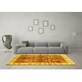thumbnail image 3 of Ahgly Company Machine Washable Indoor Rectangle Abstract Yellow Modern Area Rugs, 2' x 5', 3 of 4