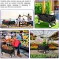 thumbnail image 4 of NiamVelo Folding Wagon Cart Collapsible Foldable Wagon Outdoor Utility Wagon, Beach Wagon Cart with with All Terrain Wheels & Adjustable Handle for Camping, Shopping, Garden and Beach(Black), 4 of 9