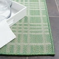 thumbnail image 4 of SAFAVIEH Machine Washable Rug Indoor/Outdoor Bermuda Collection - Bermuda Kestrel Plaid Indoor/Outdoor Runner Rug, Green/Ivory, 2' x 8', 4 of 6
