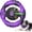 Purple, variant on QDAN Durable Dog Chew Toy for Aggressive Chewers, Tough Nylon Dog Toy with Treat Grooves, Squeaker & Milk Scent, Steering Wheel Shape, Blue