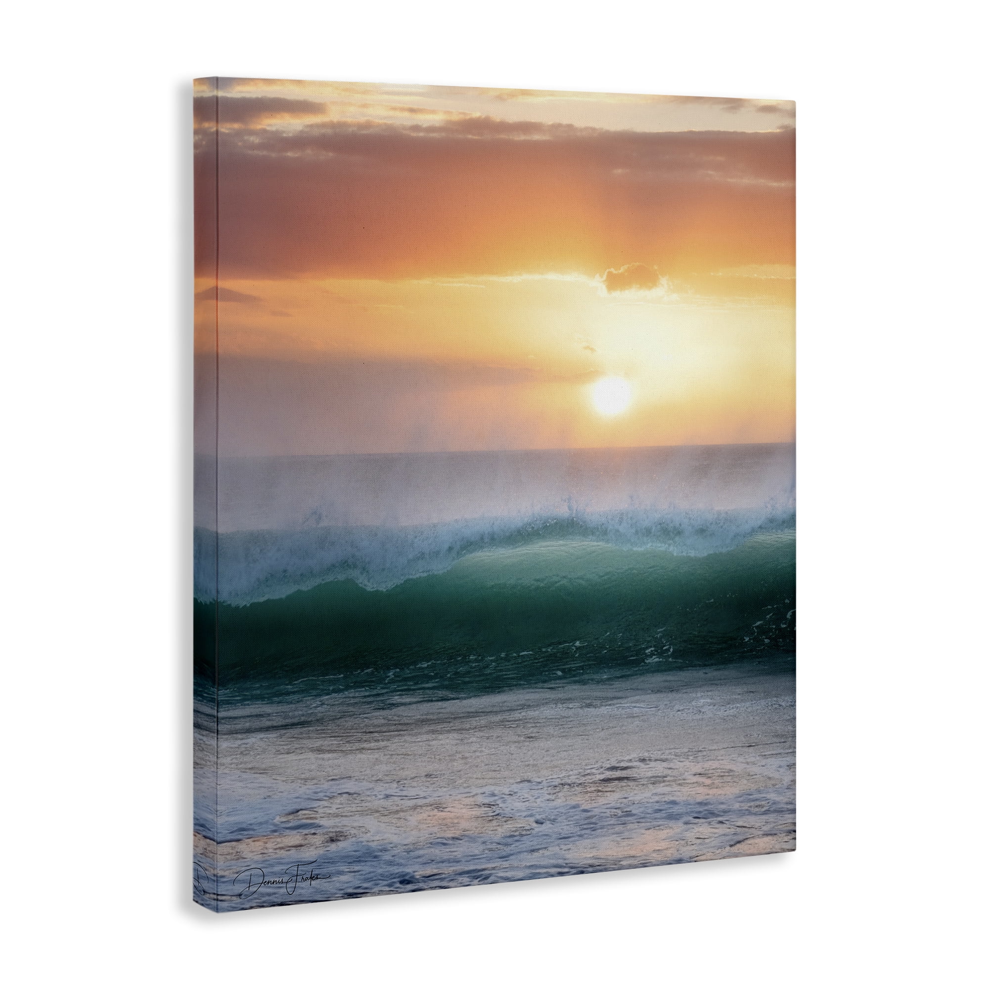 Stupell Industries Breaking Sea Wave Coastal Photography Gallery Wrapped Canvas Art Print Wall Art, 30 x 40