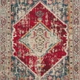 thumbnail image 6 of SAFAVIEH Monaco Bruce Overdyed Geometric Area Rug, Ivory/Red, 5'1" x 7'7", 6 of 7