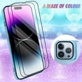 thumbnail image 2 of for iPhone 14 Pro Max Case Plating Magnetic Crystal [ Support for Magsafe ] Luxury Case Camera Protector Shockproof Protective Edge Cover Screen Protector Cover Girls Women Phone Case -Blue, 2 of 12