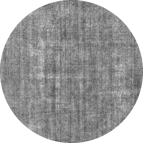 Ahgly Company Indoor Round Abstract Gray Modern Area Rugs, 5' Round