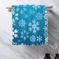 thumbnail image 4 of Blue Christmas Hand Towels for Bathroom Set of 2 Bath Hand Towels Soft Absorbent Decorative Hand Towel for Bathroom Kitchen Yoga Home Decor 14 x 28 in, 4 of 6