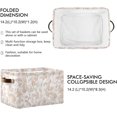 thumbnail image 3 of Coolnut Vintage Leaves Storage Basket with Handles Collapsible Storage Bins Canvas Fabric Storage Organizer for Shelves Closet Bedroom Living Room 2Pack Decor Gifts, 3 of 7