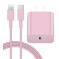 thumbnail image 1 of Cargador rápido Coreykin 20W PD USB-C con cable de 1,8 m rosa, 1 of 7