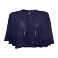 thumbnail image 3 of UJNDER Women Solid Elegant Sleeveless Chiffon Wedding Shawl for Spring and Summer Celebrations with Versatile Navy, 3 of 4