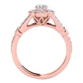 thumbnail image 4 of Mauli Jewels Engagement Rings for Women 3/4 Carat Halo Wedding Engagement Diamond Ring 4-prong 10K Solid Rose Gold, 4 of 7
