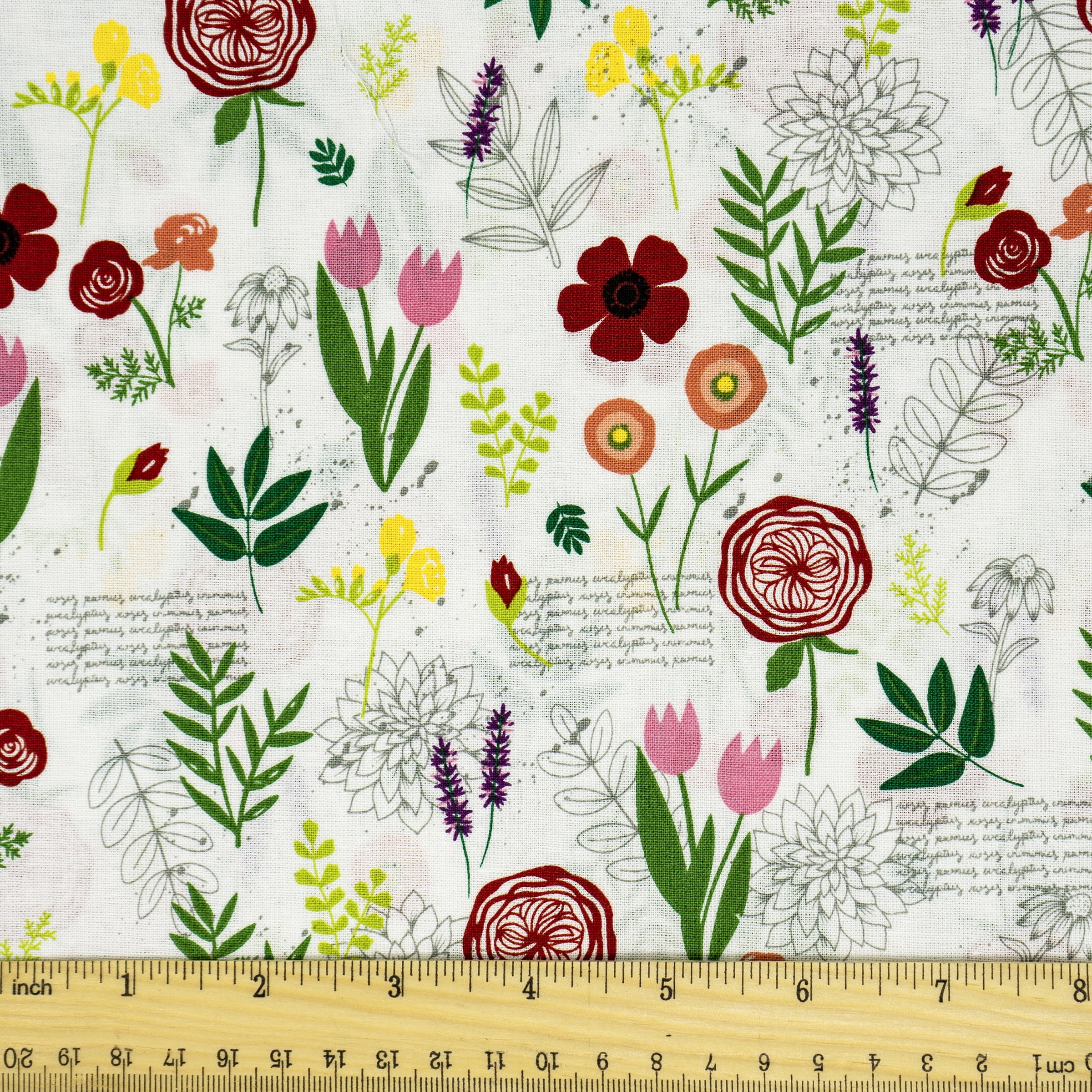 (2 pack) Waverly Inspirations 1 Yard Cut 100% Cotton Prints Fabric Floral Memory 44" Wide for Quilting & Sewing
