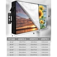 thumbnail image 7 of Sweet Home Outdoor TV Cover 70 to 75 inch Sunflower Vintage Rustic Lake Blue Stripe Wood Board Waterproof Dustproof TV Covers for Outside with Zipper Remote Control Pocket Flat Screen Protectors, 7 of 7