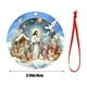 thumbnail image 3 of Belén de madera adorno del árbol de Navidad • Decoración religiosa de 3,14 pulgadas • Belén tallado a mano • Regalo sagrado de la Navidad, 3 of 9