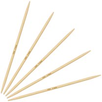 JubileeYarn 5" Double Point Bamboo Knitting Needles Set - 3.5mm - Natural