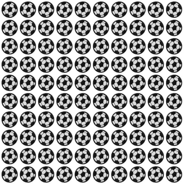 Lot de 100 patchs brodés en forme de ballon de football, 3 cm, pour décoration de vêtements et de tissus