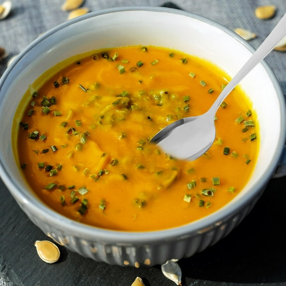 TEHAUX 12-Piece Stainless Steel Table Spoons Set for Kitchen Use and Easy to Clean Flatware