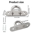 thumbnail image 2 of 4pcs Ceiling Hook Home Stainless Steel U Shape Eye Plate Expansion Tube Awning, 2 of 4