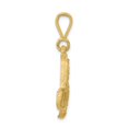 thumbnail image 2 of 10k Yellow Gold Solid Diamond-cut Semi Truck Charm Pendant, 2 of 3