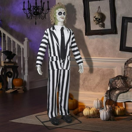 Gemmy 6' Tall Life Size Animated Beetlejuice Halloween Prop