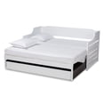 thumbnail image 5 of Baxton Studio Select Modern Wood Expandable King Daybed with Drawer White, 5 of 14
