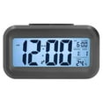 thumbnail image 4 of Reloj despertador digital LED con pantalla grande, luz nocturna electrónica, función de repetición, para dormitorio, hogar y oficina, color negro., 4 of 14