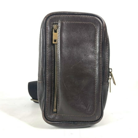 Pre-Owned LOUIS VUITTON M92535 Utah Siu Bag Belt Waist Pouch Body Leather Men's Cafe... (Good)