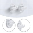 thumbnail image 4 of 2 uds ganchos adhesivos abrazadera de suspensión pegajosa fácil para baño de cocina (negro), 4 of 5