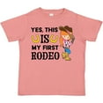thumbnail image 3 of Inktastic Yes, This is My First Rodeo Cowgirl in Hat and Boots Girls Toddler T-Shirt, 3 of 5