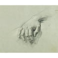 thumbnail image 2 of Johann Peter Krafft 17x15 Gold Ornate Wood Frame and Double Matted Museum Art Print Titled - Hand Study on ‘Arindal and Daura’ (1820-1855), 2 of 4