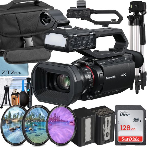 Panasonic HC-X2100 Camcorder UHD 4K with 128GB SanDisk Memory Card   Tripod   Case   ZeeTech Accessory Bundle