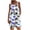 E029-Blue, variant on Ailaofu Women's Casual Loose Fit Jumpsuit Shorts with Pockets Sleeveless Halter Neck Printed Jumpsuit Beach Shorts