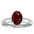 thumbnail image 1 of GemsNY July Birthstone - Traditional Oval Ruby Solitaire Ring (Grade - AA | 1.00cts.), 1 of 4