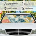 thumbnail image 5 of GZHJMY Car Front Windshield Sunshade UV Heat Protection, Foldable Auto Windshield Sun Visor for Sedan SUV Geometric Leaves, Car Sunscreen Blocks UV Rays Heat 51x27.5inch Keep Vehicle Cool, 5 of 6