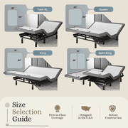Sven & Son Classic Adjustable Bed Base (Frame Only), Head and Foot Lift, Massage, USB, Memory Positions, Zero Gravity, Wireless Remote - Queen