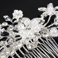 thumbnail image 4 of Grofry Hair Clip Women Wedding Flower Rhinestone Faux Pearl Bridal Hair Comb Jewelry, 4 of 6