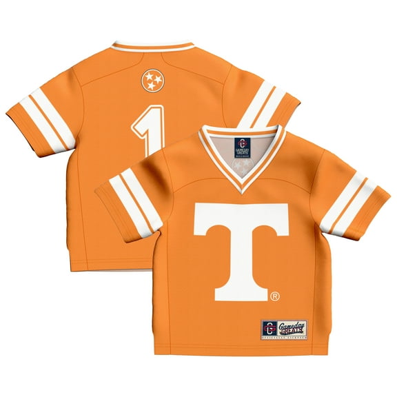 Toddler GameDay Greats #1 Tennessee Orange Tennessee Volunteers Lightweight Collegiate Football Fashion Jersey