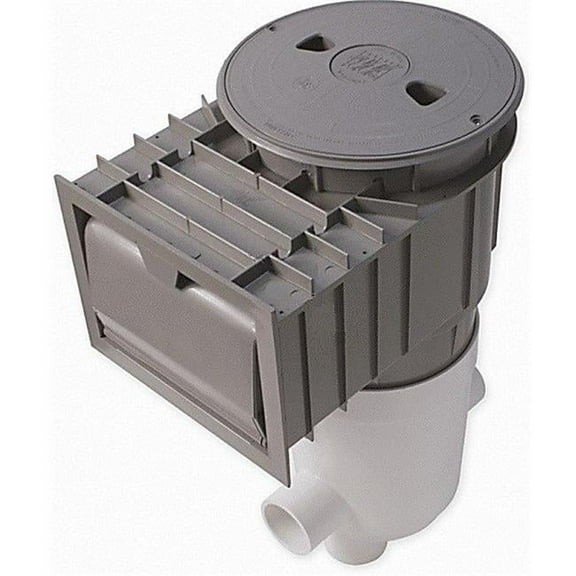 Waterway Plastics  2 in. Renegade Gunite Venturi In-Ground Skimmer, Gray & Beige Lid