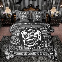 Castle Fairy Abstract Animal Dragon Twin Bedding Sets,Hippie Tribal Bedding Comforter Set
