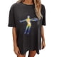 thumbnail image 1 of Blusa de manga corta de verano con estampado de mueca gótica vintage para mujer Pompotops hfajkhk138632, 1 of 9